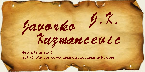 Javorko Kuzmančević vizit kartica